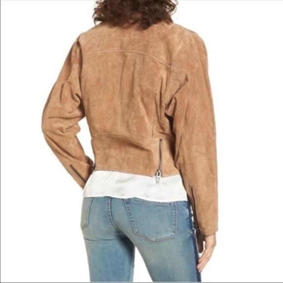 Blank NYC caramel brown suede leather jacket - Picture 3 of 7